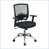 Office Star Screen Back Chair with Mesh Seat and Adjustable Arms