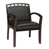 Office Star Work Smart Mahogany Finish Leg Chair
