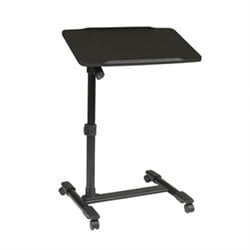Office Star Adjustable Top Mobile Laptop Cart in Black