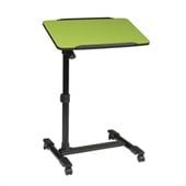Office Star Adjustable Top Mobile Laptop Cart in Green