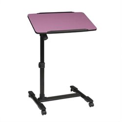 Office Star Adjustable Top Mobile Laptop Cart in Purple