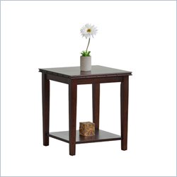 Office Star Tucson End Table in Dark Espresso