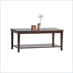 Office Star Tucson Coffee Table in Dark Espresso