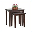 ADD TO YOUR SET: Office Star Tucson 2-Piece Nesting Table in Dark Espresso