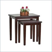 Office Star Tucson 2-Piece Nesting Table in Dark Espresso