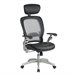 Office Star Space Seating Executive Leather Office Chair in Black