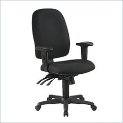 Office Star Work Smart Multi-Function Ergonomic Chair with Ratchet Back and Adjustable Soft Padded Arms