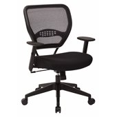 Office Star SPACE Collection: Air Grid Task Chair with Mesh in Black