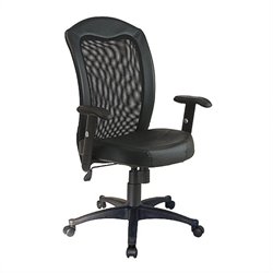Office Star Black Screen Back Desk Office Chair by Office Star
