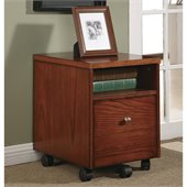 Office Star Aurora Mobile File Cabinet with Powdercoated Black Accents