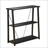Office Star Orion Powder Coated Black Metal Frame Bookcase in Black