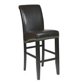 Office Star Metro 30 Eco Leather Parsons Barstool in Espresso