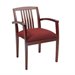Office Star Sonoma Set of 2 Wood Guest Chair in Cherry Finish-Red