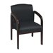 Office Star WD Wood Visitor Guest Chair in Black and Mahogany