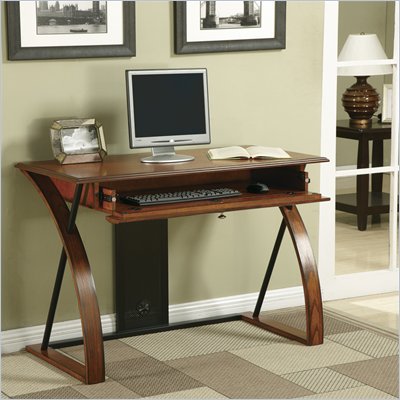 Office Star Aurora Computer Desk in Medium Oak