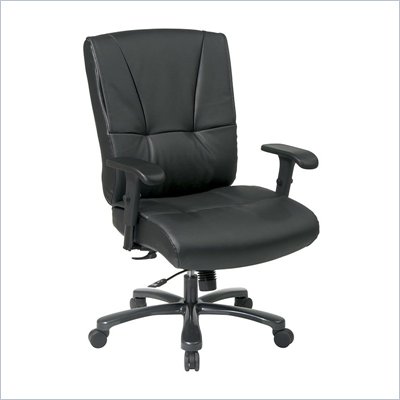 Office Star Big and Tall Deluxe Executive Black Chair with Mid Tilt