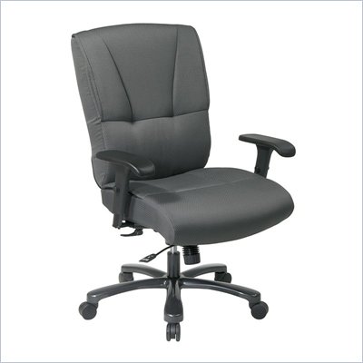 Office Star Big and Tall Deluxe Grey Executive Chair with Mid Tilt