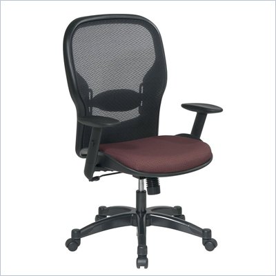 Office Star 23 Air Grid Back Fabric Seat Manager's Chair in Rosewood