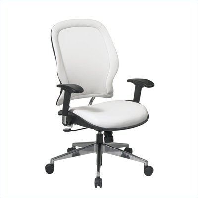 Office Star 33 White Vinyl Back & Seat Managers Chair