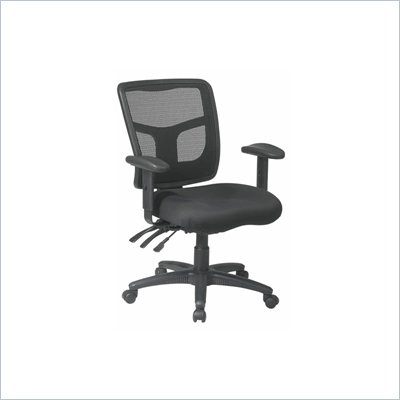 Office Star Pro Grid Back Managers Chair with 2-Way Adjustable Arms and Dual Function