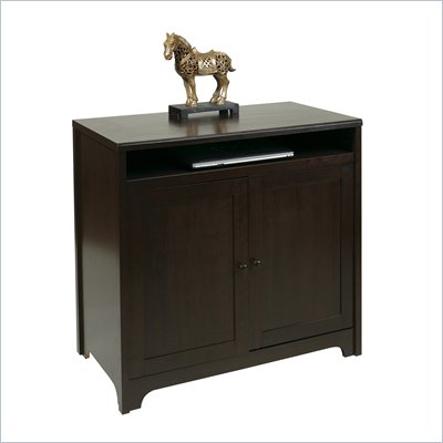 Office Star Dennison Workstation in Coffee Bean Finish