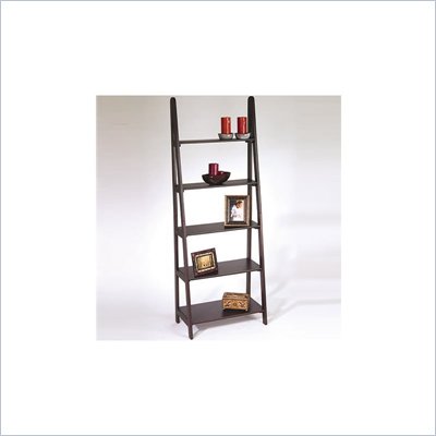 Office Star Espresso Ladder Bookcase