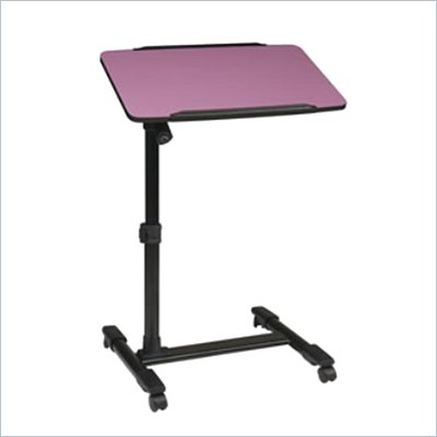 Office Star Adjustable Top Mobile Laptop Cart in Purple