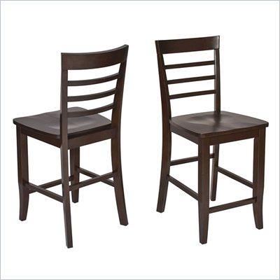 Office Star Jamestown Barstools in Espresso (Set of 2)