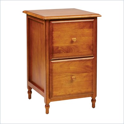 Office Star Knob Hill 2 Drawer Vertical Wood File Storage Cabinet in Antique Cherry Finish