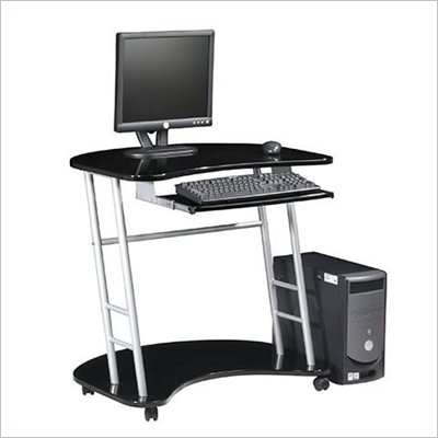 Office Star Kool Kolor Metal Computer Desk in Black