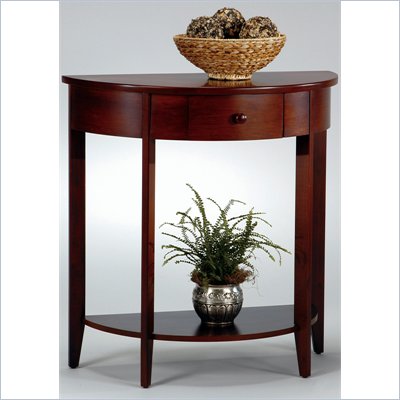Office Star Madison Wood Hall Console/Sofa Table in Walnut Finish