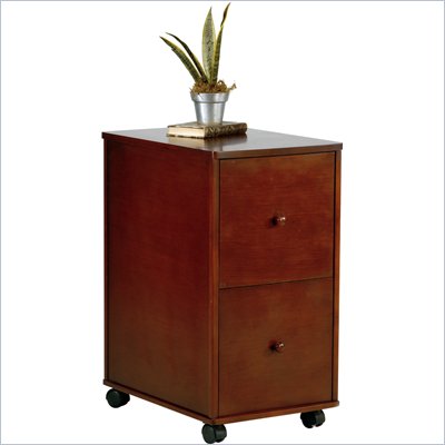 Office Star Madison 2 Drawer Vertical Wood File Cabinet in Walnut