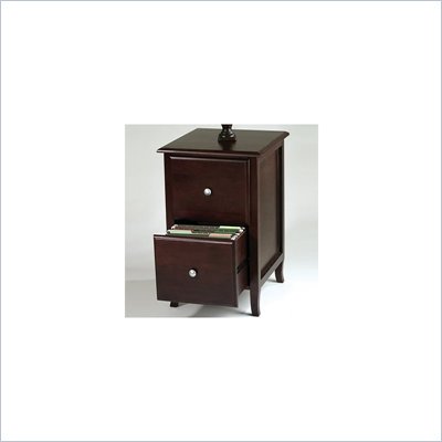 Office Star Merlot 2 Drawer Vertical Wood File Cabinet in Walnut