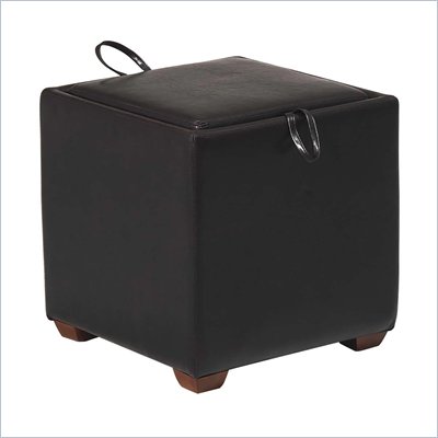 Office Star Metro Cube Storage / Tray Ottoman in Espresso
