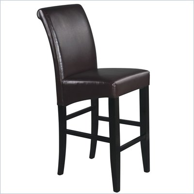 Office Star Metro 30" Parsons Barstool in Espresso Bonded Leather