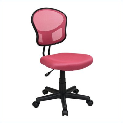 Office Star OSP Designs Seating Mesh Task Chair in Pink