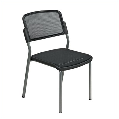 Office Star Titanium Finish Visitors ProGrid Chair (Set of 2)