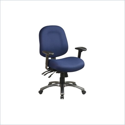 Office Star Ergonomic Mid Back Office Chair with Multi Function Control and Titanium Finish Accents