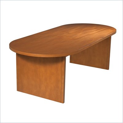 Office Star Pro-Line II Racetrack 8' Conference Table with Slab Base in Cherry
