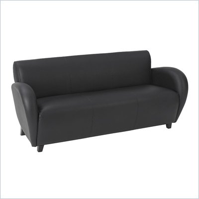 Office Star Furniture - Eleganza - Black Eco Leather Sofa