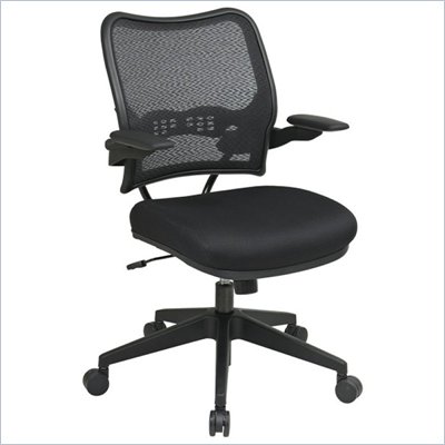 Office Star 13 Chair w/Air Grid Back & Mesh Seat in Black