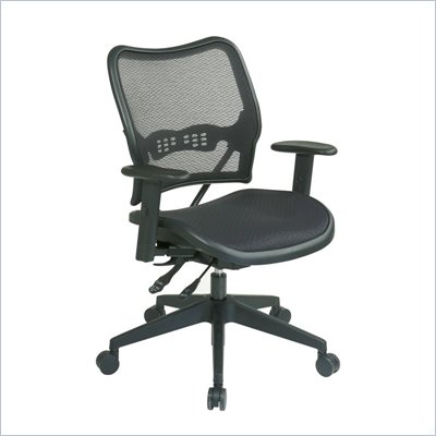 Office Star 13 Chair w/Air Grid Seat & Back in Black