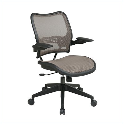 Office Star 13 Latte/Black Air Grid Seat & Back Chair Cantilever Arms