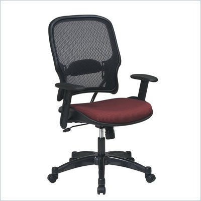Office Star 15 Air Grid Back Fabric Seat Manager's Chair in Rosewood