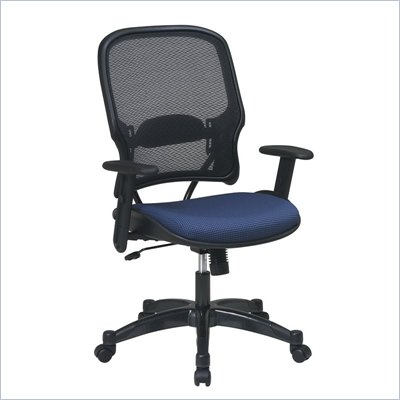 Office Star 15 Air Grid Back Fabric Seat Manager's Chair in Indigo