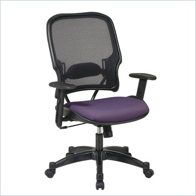 Office Star 15 Air Grid Back Fabric Seat Manager's Chair in Grape