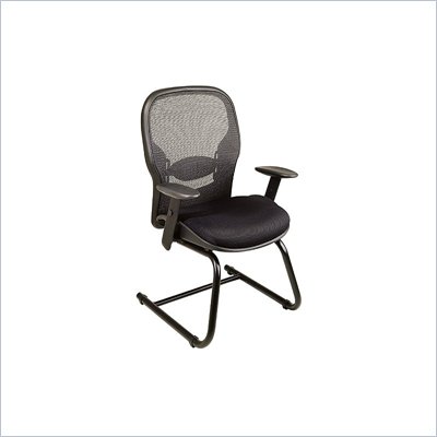 Office Star SPACE Matrex Back Cantilever Base Managers Guest Chair with Mesh Seat in Black