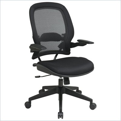Office Star 335 Air Grid Back Managers Chair w/ Mesh Seat in Black
