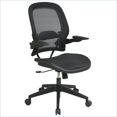 Office Star 335 Air Grid Back Managers Chair w/ Air Grid Seat in Black