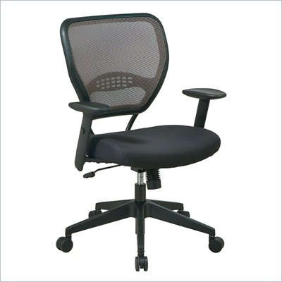 Office Star SPACE Collection: Deluxe Latte Air Grid Managers Chair in Black